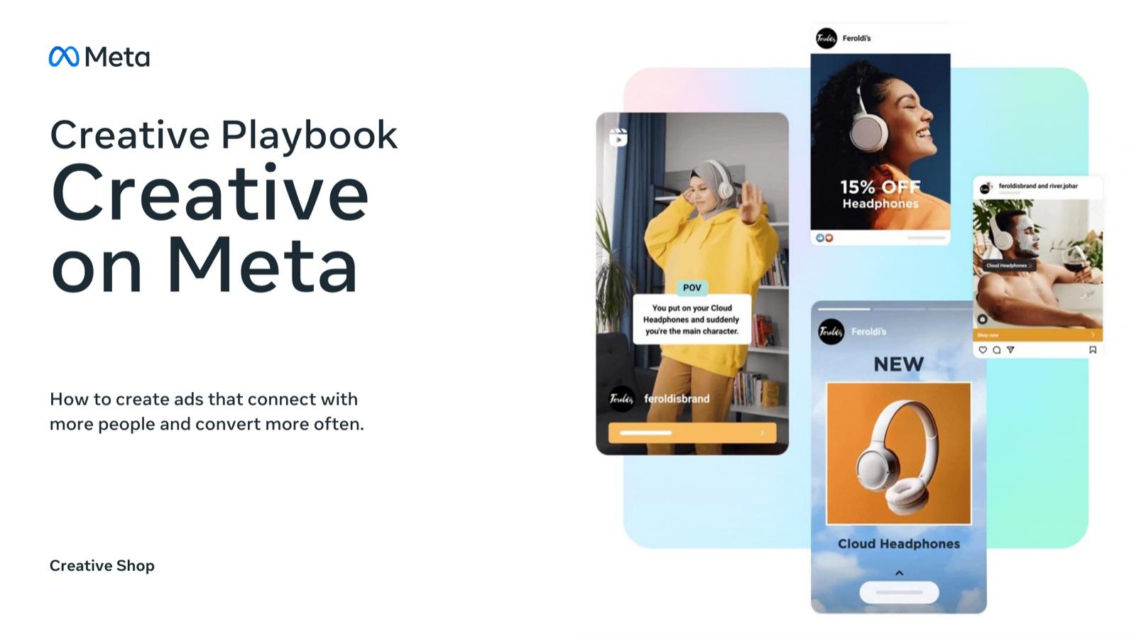 BFCM 2026 creative playbook by Meta, slide 1: Creative Playbook, Creative on Meta (cover)